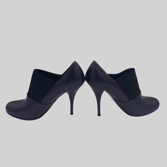 Miu Miu Eggplant Leather Ankle Boots Size 37.5 (US 7.5) - Picture 7 of 12